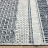 8’ x 10’ Gray Stripe Indoor Outdoor Area Rug