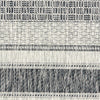 8’ x 10’ Gray Stripe Indoor Outdoor Area Rug