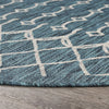 8’ Round Blue Array Indoor Outdoor Area Rug