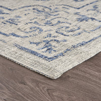 8’ x 10’ Blue Ornate Indoor Outdoor Area Rug