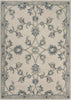 5’ x 7' Beige and Blue Filigree Area Rug