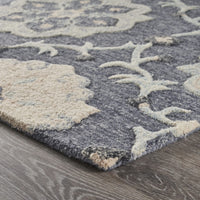 5’ x 7’ Gray Floral Trellis Area Rug