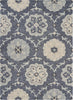 7’ x 9’ Gray Floral Trellis Area Rug