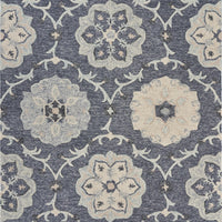 7’ x 9’ Gray Floral Trellis Area Rug