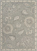 5’ x 7' Light Gray Floral Area Rug