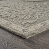 7’ x 9' Light Gray Floral Area Rug