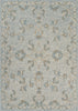 7’ x 9’ Blue and Cream Filigree Area Rug