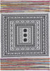 3’ x 5’ Grayscale Geometric Center Area Rug