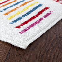 5’ x 7’ Colorful Herringbone Pattern Area Rug