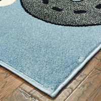 5’ x 7’ Blue Imaginative Racetrack Area Rug