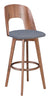 Anton Barstool (Set of 2) Walnut &amp; Dark Gray