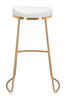 Bree Barstool (Set of 2) White &amp; Gold