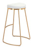 Bree Barstool (Set of 2) White &amp; Gold