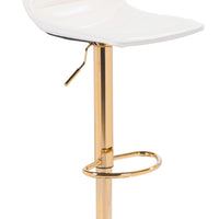 Prima Bar Chair White &amp; Gold