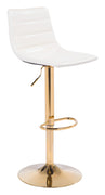 Prima Bar Chair White &amp; Gold