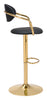 Gusto Bar Chair Black &amp; Gold