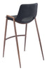 Set of Two Black Retro Modern Funk Bar Chairs