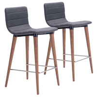 Jericho Counter Chair (Set of 2) Gray