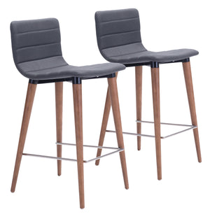 Jericho Counter Chair (Set of 2) Gray