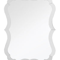 Scalloped Frameless Wall Mirror