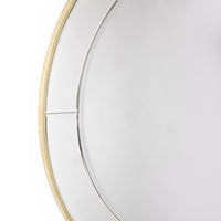 Gold Accented Round Mirror