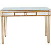 Antiqued Gold Finish Console Table