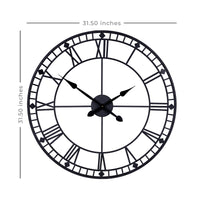 Stratton Home Decor Modern 31.5" Evan Wall Clock