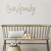 Minimalist Gold Metal Our Family Wall Sign