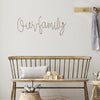 Minimalist Gold Metal Our Family Wall Sign