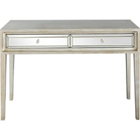 Antiqued Silver Finish Console Table