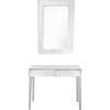 Silver Striped Mirror and Console Table