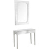 Silver Striped Mirror and Console Table