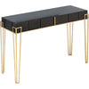 Black Mirrored Console Table