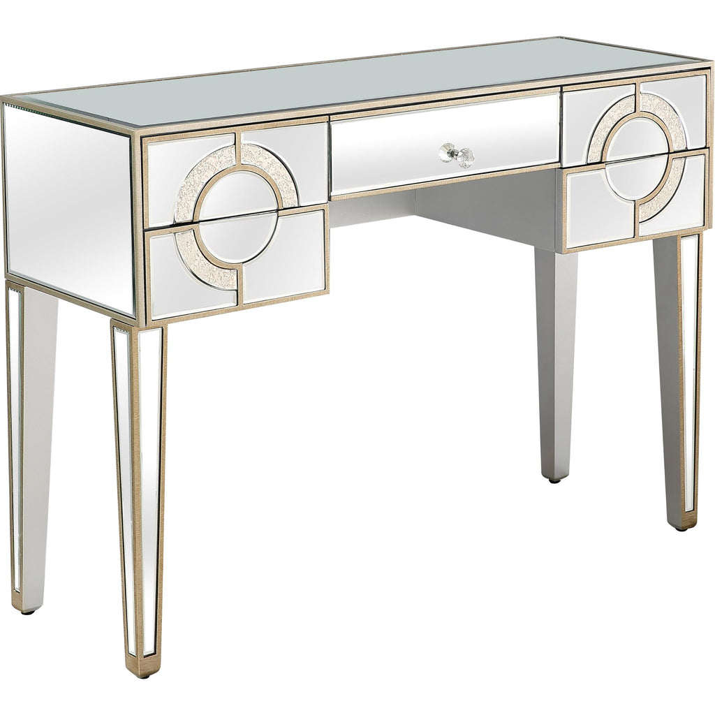 Antiqued Crystal Console Table