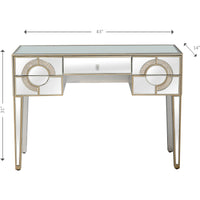 Antiqued Crystal Console Table