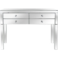 Silver Four Drawer Console Table