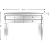 Silver Four Drawer Console Table