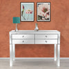 Silver Four Drawer Console Table