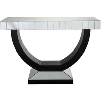 Black Half Moon Console Table