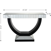 Black Half Moon Console Table