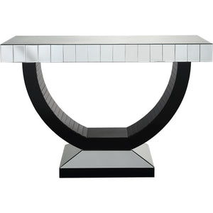 Black Half Moon Console Table