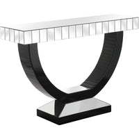 Black Half Moon Console Table