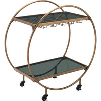 Arc Bar Cart Gold and Black