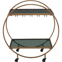 Arc Bar Cart Gold and Black