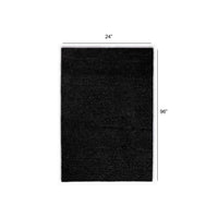 2’ x 8’ Black Contemporary Runner Rug