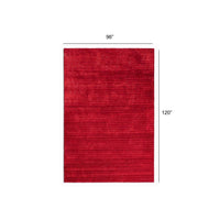 8’ x 10’ Red Modern Shimmery Area Rug