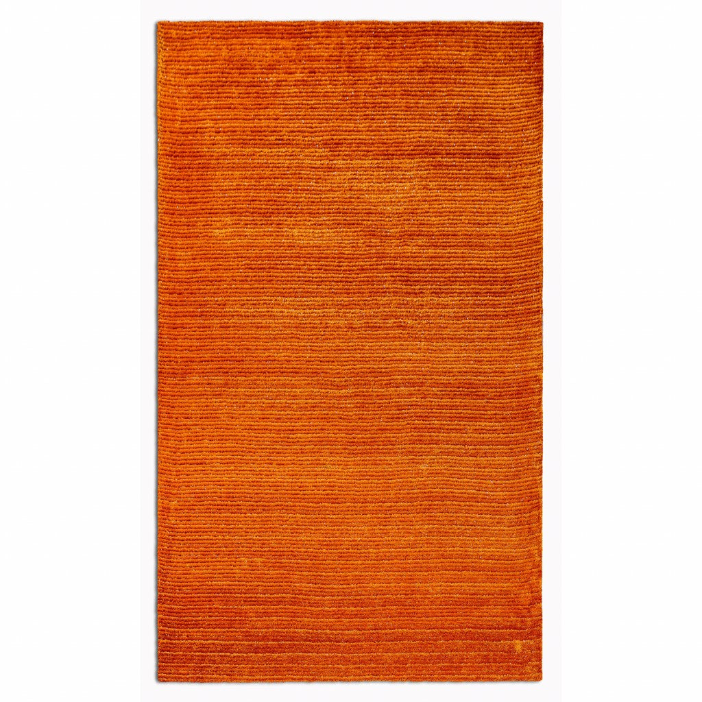 2’ x 8’ Orange Modern Shimmery Runner Rug