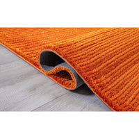 2’ x 8’ Orange Modern Shimmery Runner Rug