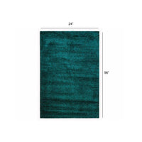 2’ x 8’ Teal Modern Shimmery Runner Rug