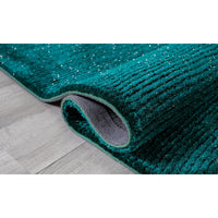 2’ x 8’ Teal Modern Shimmery Runner Rug